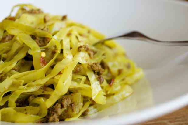 Steamed Cabbage (Alternative to Rice or Noodles)